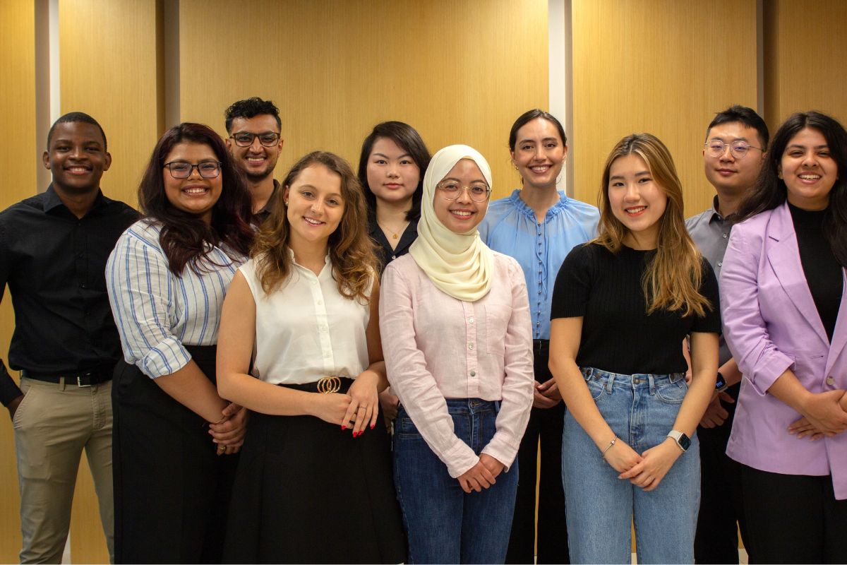 Students posing for group photo