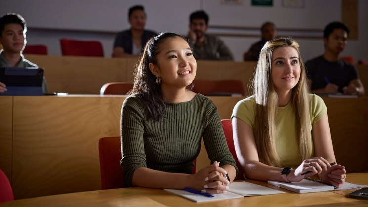 International students in lecture theatre