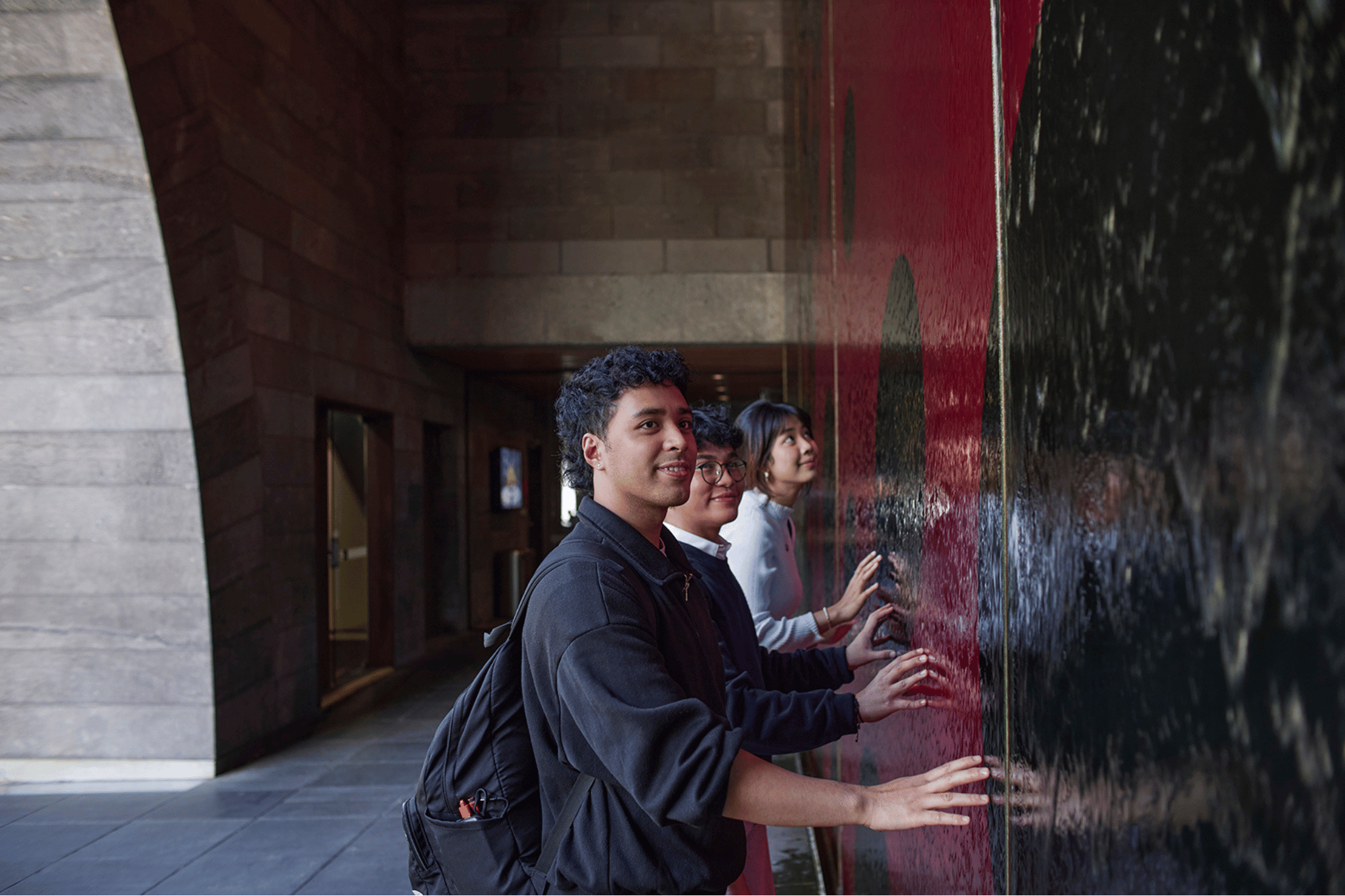 Students outside NGV