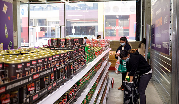 Shopping in a supermarket