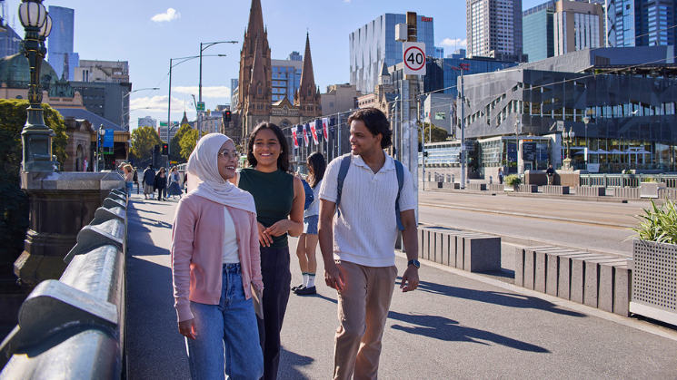 students together in the city