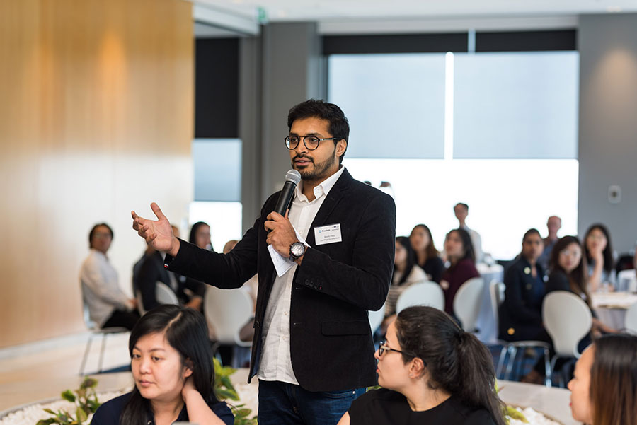 Man speaking at conference