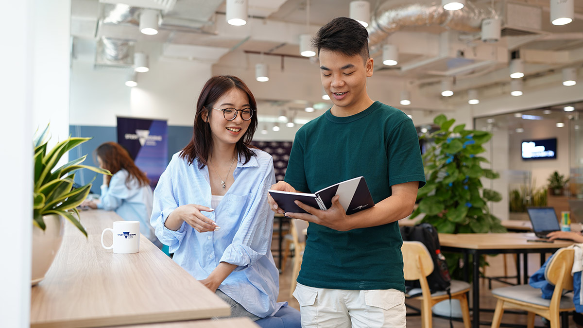 Students in a Study Hub