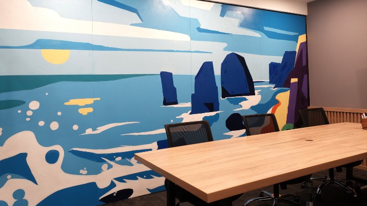 New Ho Chi Minh City meeting room with artwork of the 12 apostles on the Great Ocean Road in Victoria