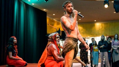 Aboriginal cultural experience of storytelling in traditional dress