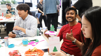 students making crafts