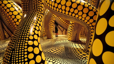 Polka dot immersive art by Yayoi Kusama