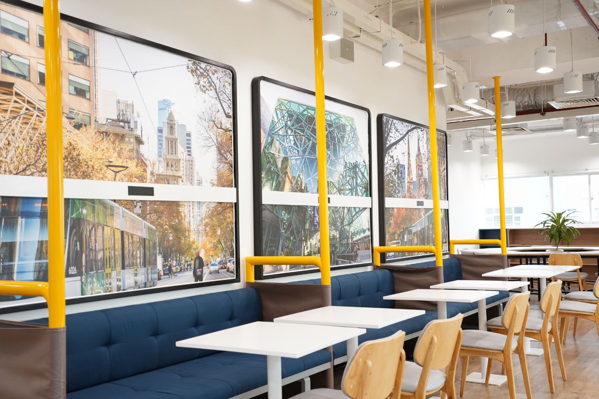 Study space themed on the Melbourne tram