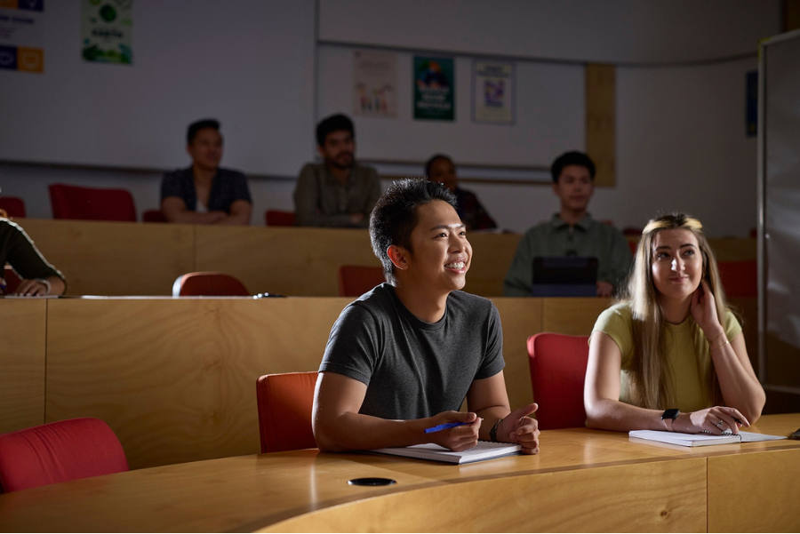 students seated in a lecture